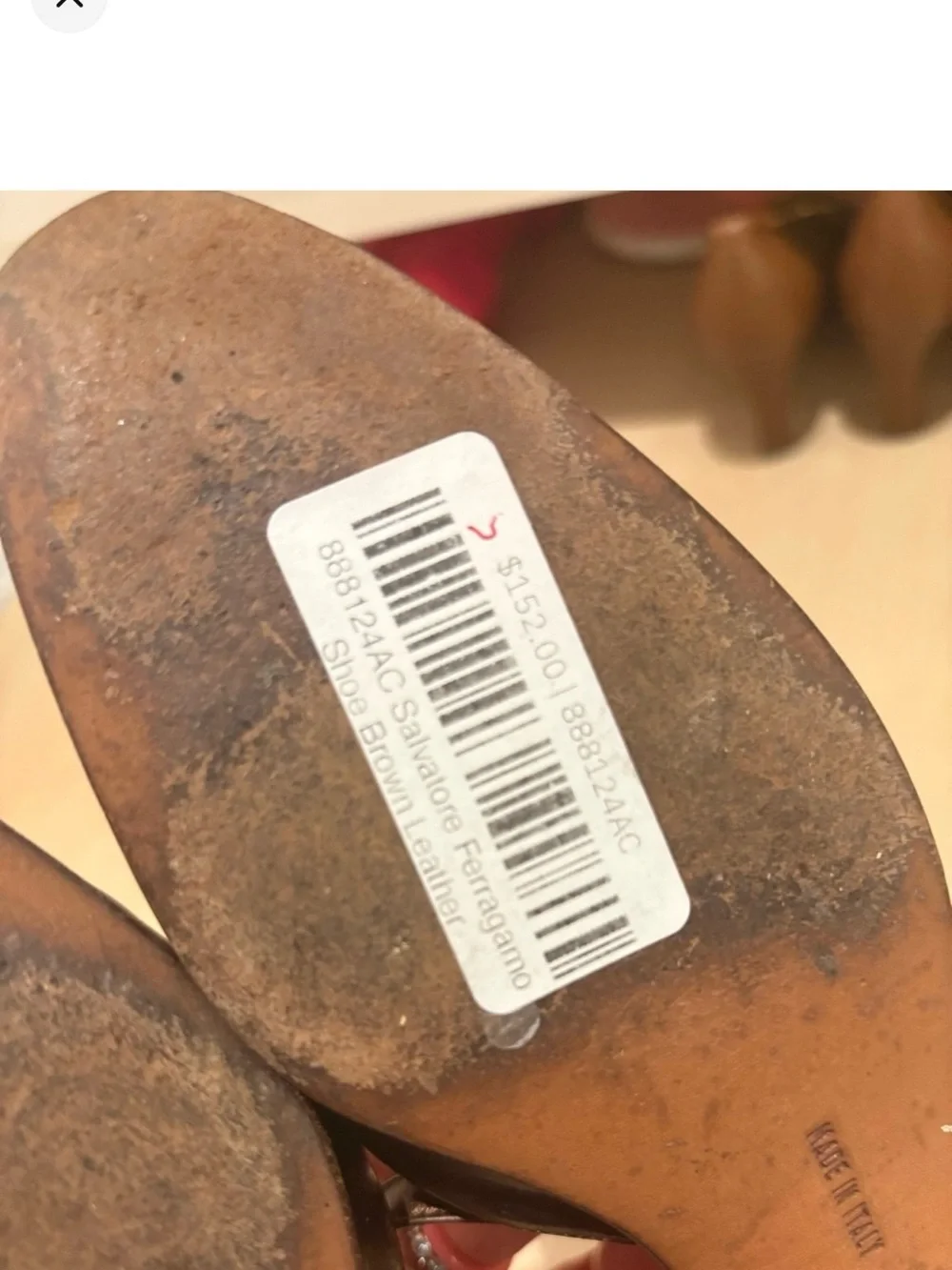 Authentic Salvatore Ferragamo brown strappy slingback sandals i